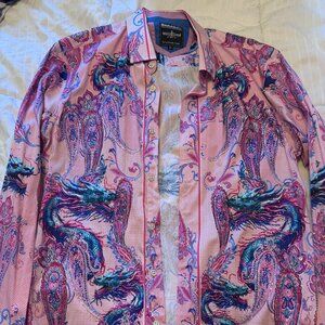 Bold & Rare Barabas Designer Shirt – Dragon Paisley w/ Crystal Detailing